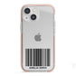 Barcode with Text iPhone 13 Mini TPU Impact Case with Pink Edges