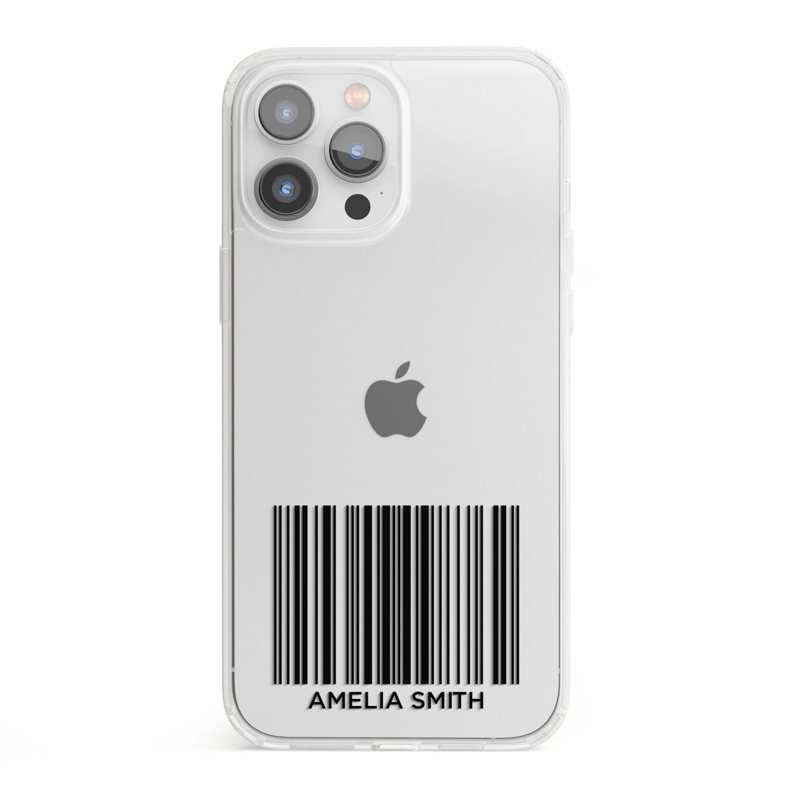 Barcode with Text iPhone 13 Pro Max Clear Bumper Case