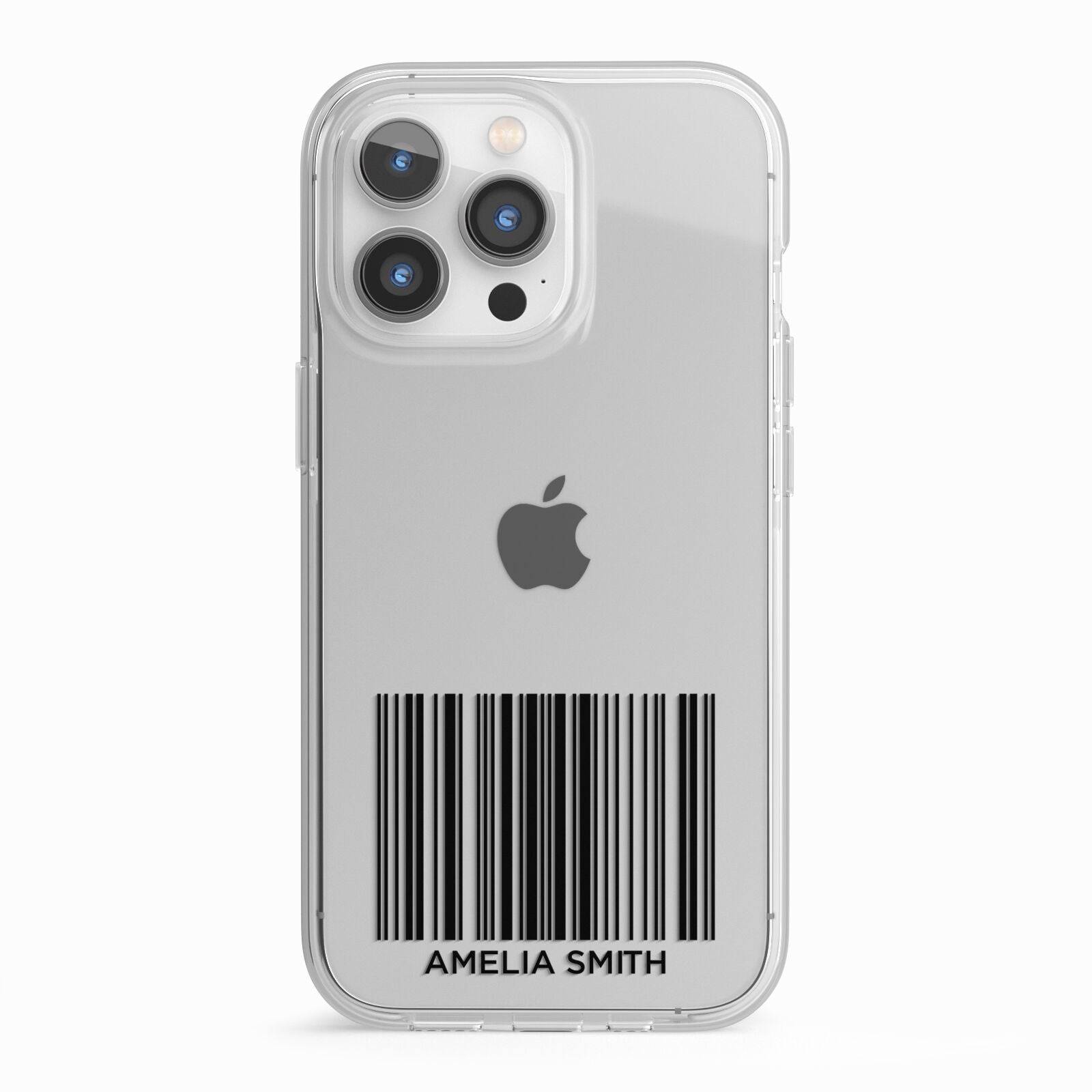 Barcode with Text iPhone 13 Pro TPU Impact Case with White Edges