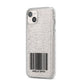 Barcode with Text iPhone 14 Plus Glitter Tough Case Starlight Angled Image