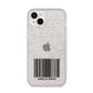 Barcode with Text iPhone 14 Plus Glitter Tough Case Starlight