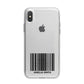 Barcode with Text iPhone X Bumper Case on Silver iPhone Alternative Image 1