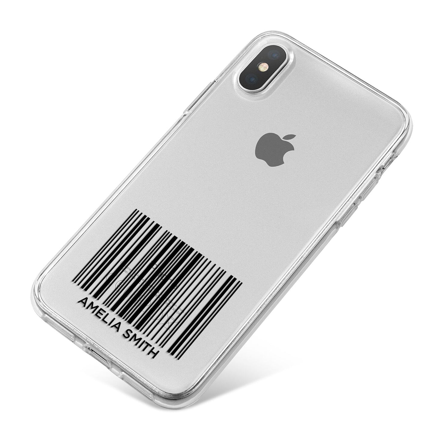 Barcode with Text iPhone X Bumper Case on Silver iPhone