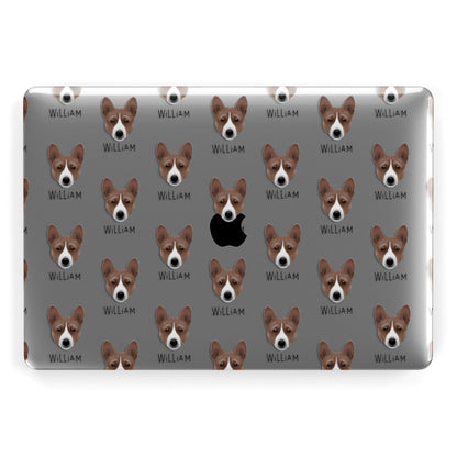 Basenji Icon with Name Apple MacBook Case