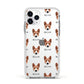 Basenji Icon with Name Apple iPhone 11 Pro in Silver with White Impact Case