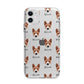 Basenji Icon with Name Apple iPhone 11 in White with Bumper Case