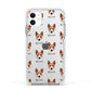 Basenji Icon with Name Apple iPhone 11 in White with White Impact Case