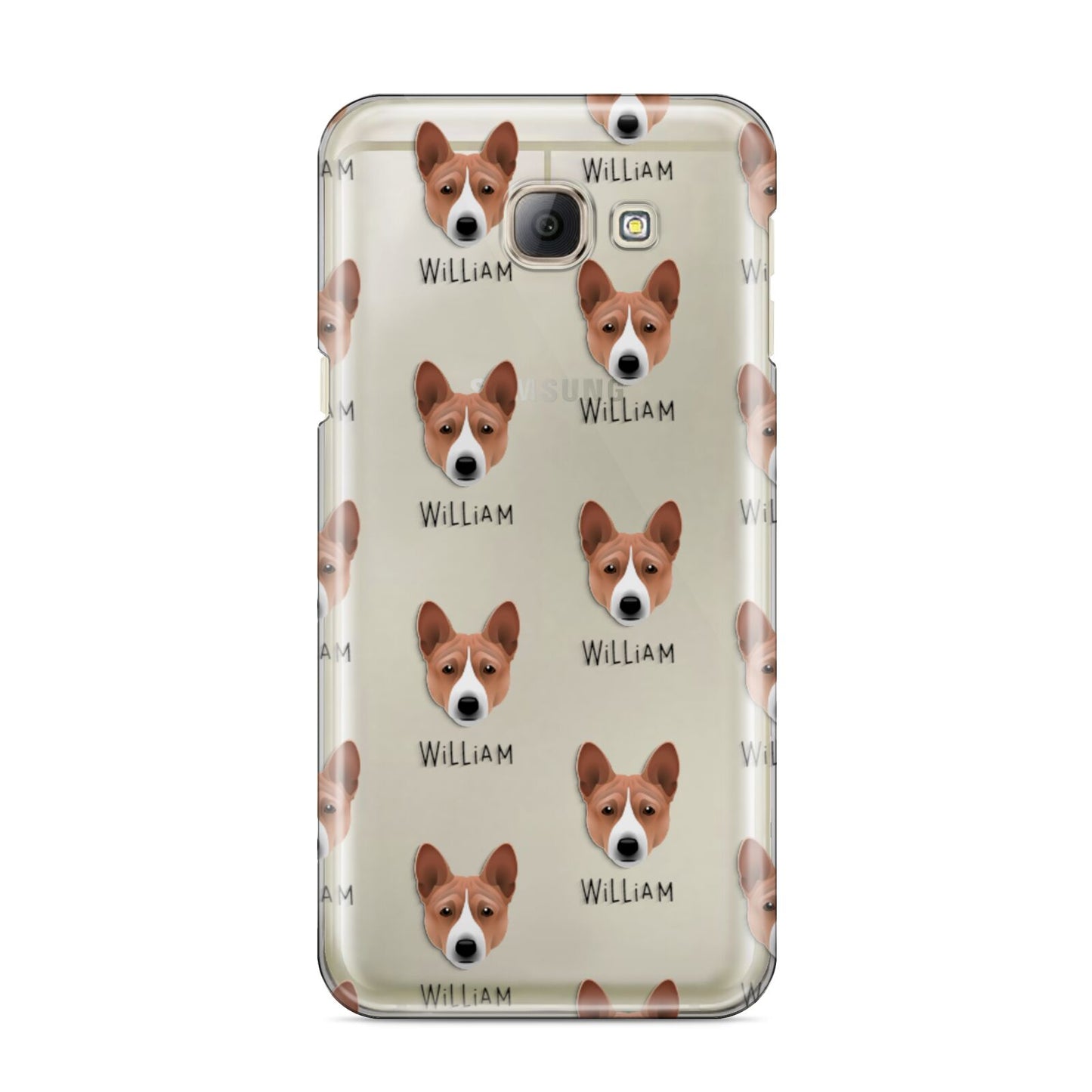 Basenji Icon with Name Samsung Galaxy A8 2016 Case