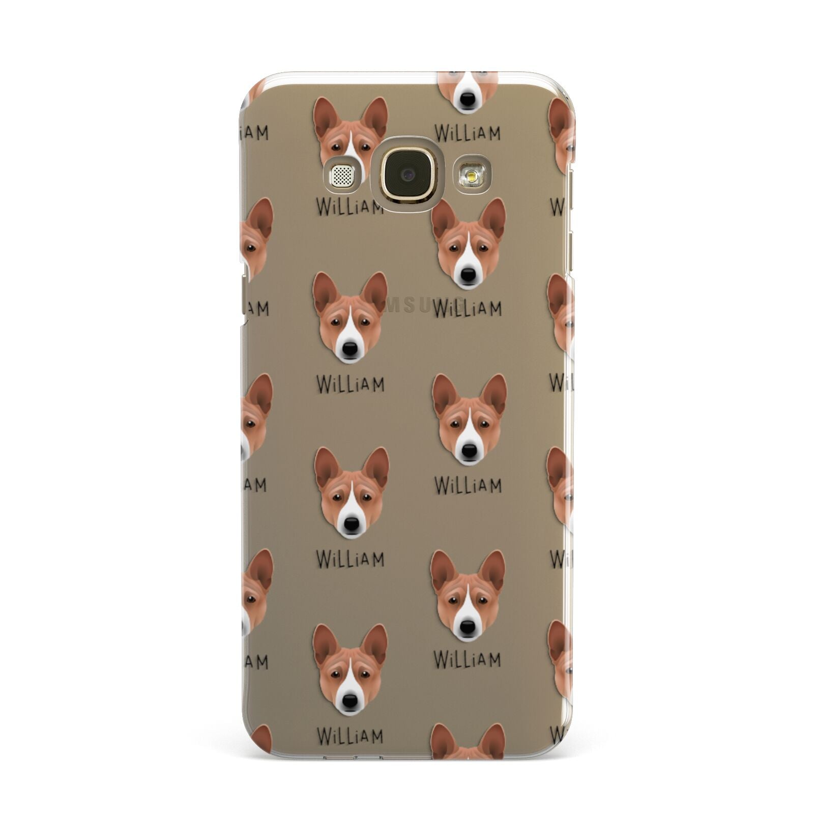 Basenji Icon with Name Samsung Galaxy A8 Case