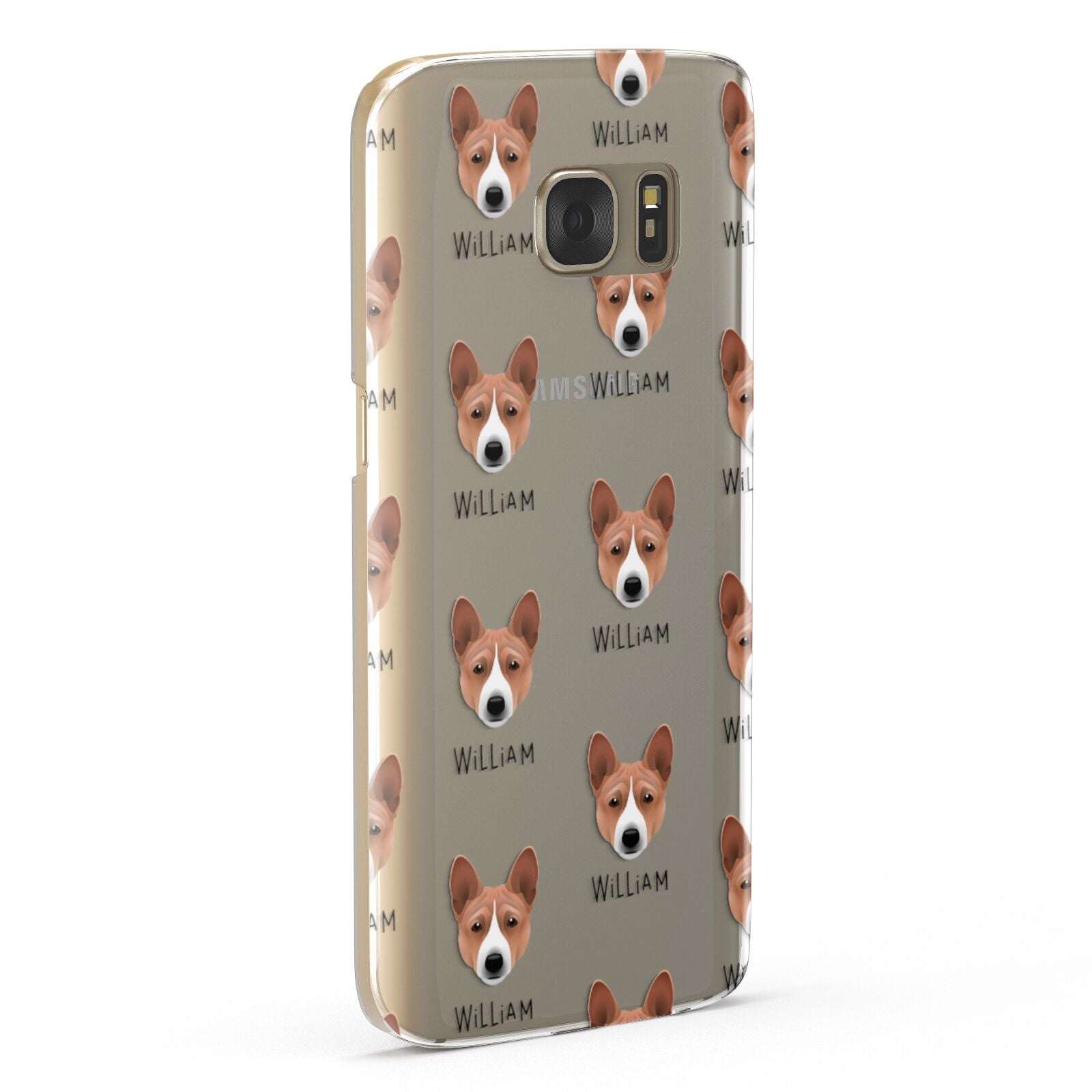 Basenji Icon with Name Samsung Galaxy Case Fourty Five Degrees