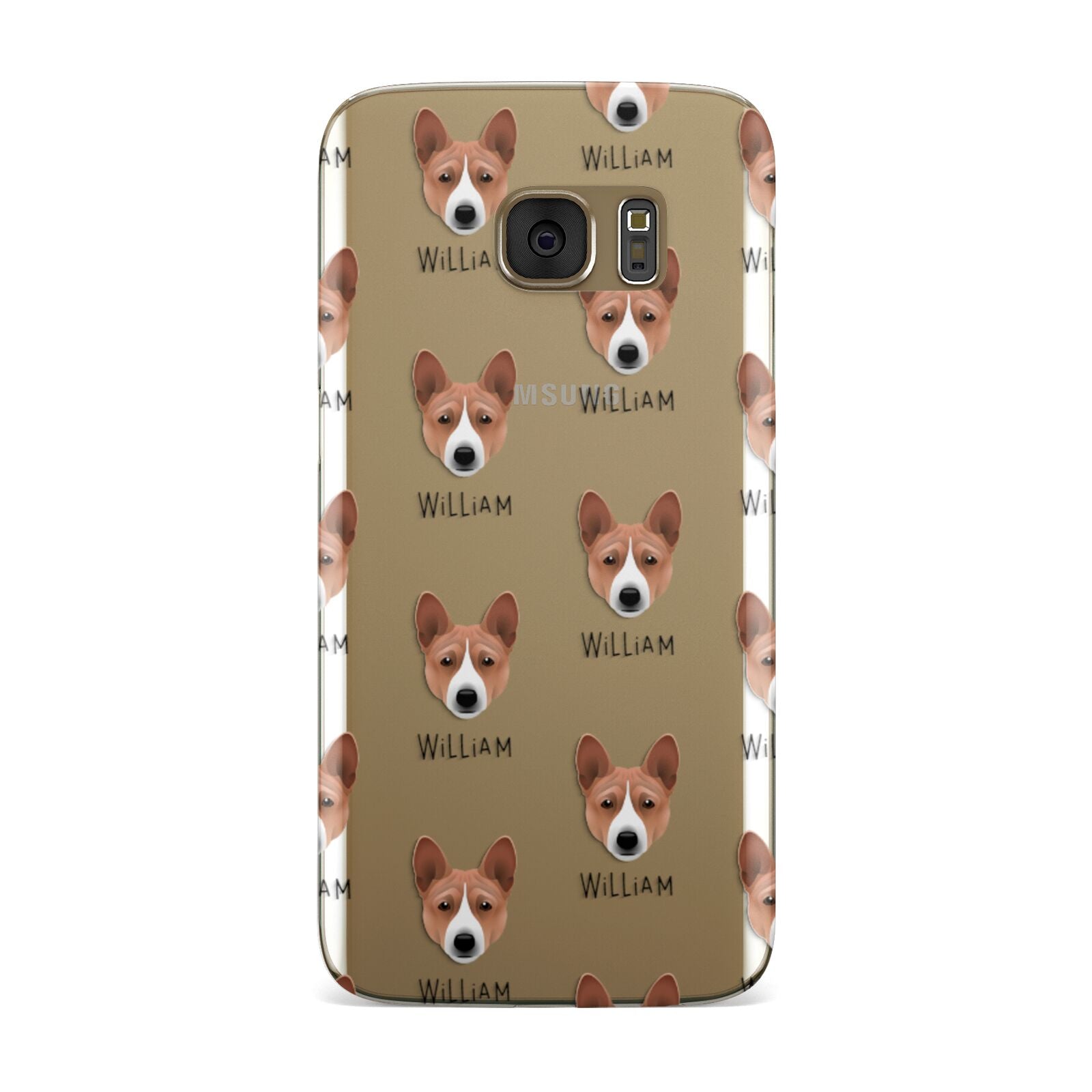 Basenji Icon with Name Samsung Galaxy Case