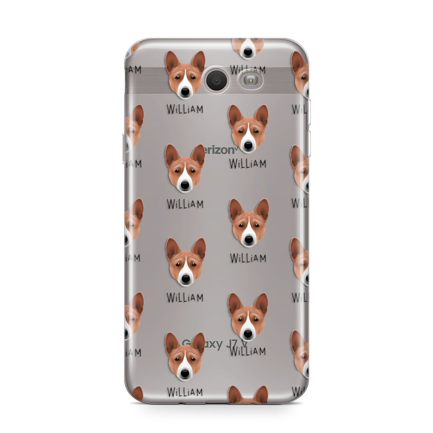 Basenji Icon with Name Samsung Galaxy J7 2017 Case