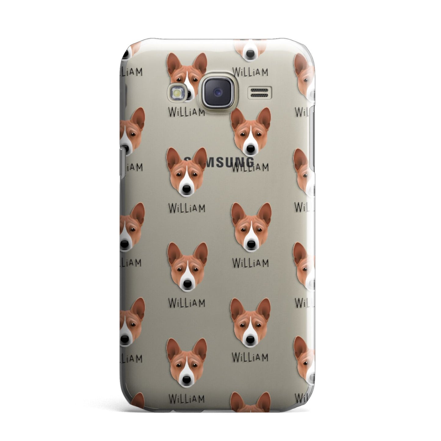 Basenji Icon with Name Samsung Galaxy J7 Case