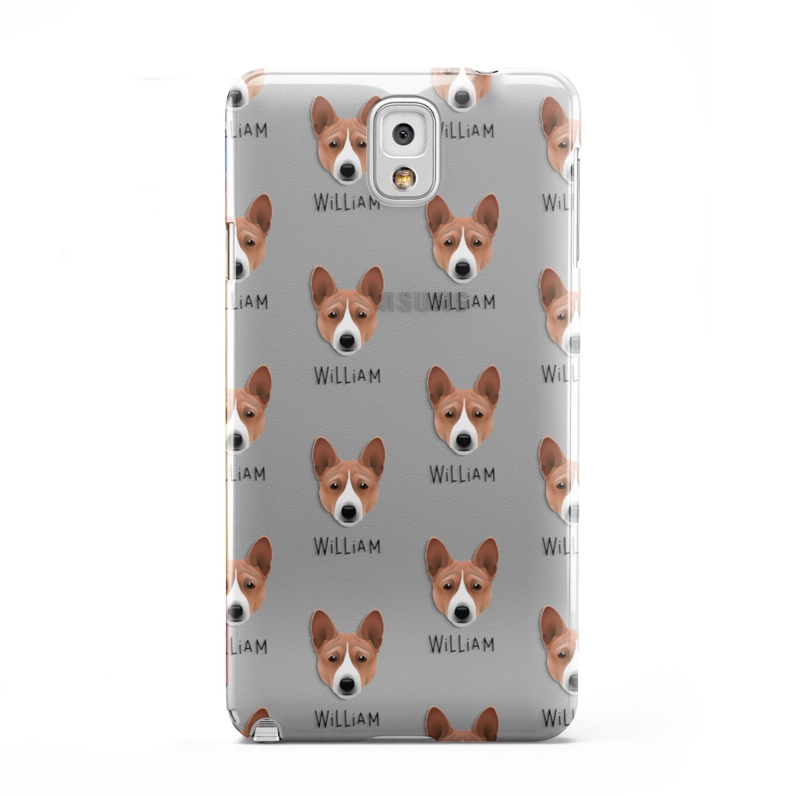 Basenji Icon with Name Samsung Galaxy Note 3 Case