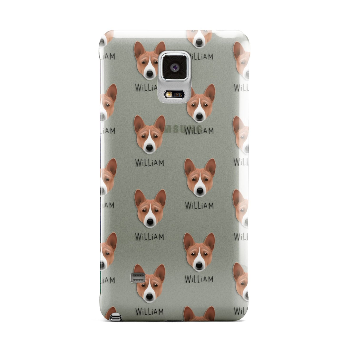 Basenji Icon with Name Samsung Galaxy Note 4 Case