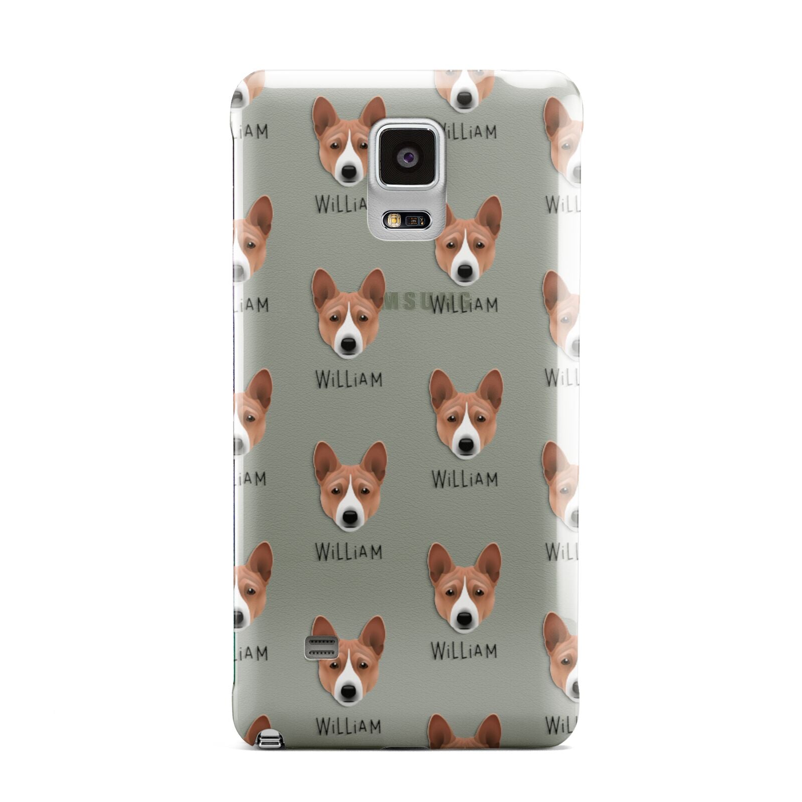 Basenji Icon with Name Samsung Galaxy Note 4 Case