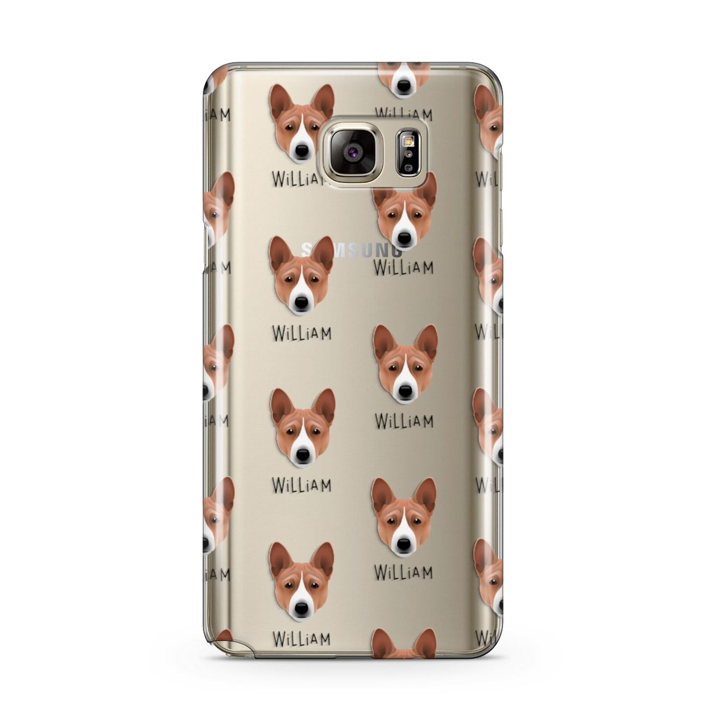 Basenji Icon with Name Samsung Galaxy Note 5 Case