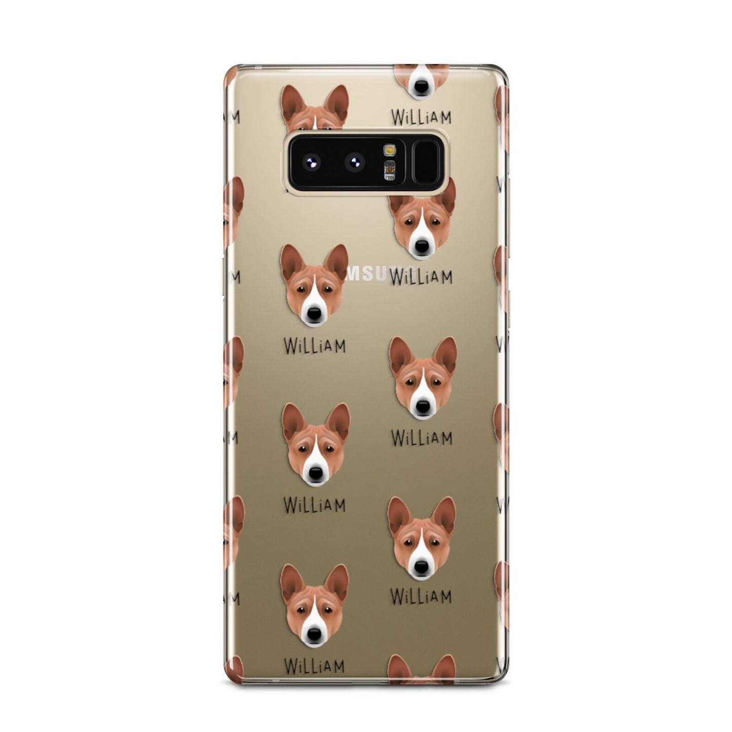 Basenji Icon with Name Samsung Galaxy Note 8 Case
