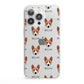 Basenji Icon with Name iPhone 13 Pro Clear Bumper Case