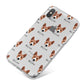Basenji Icon with Name iPhone X Bumper Case on Silver iPhone