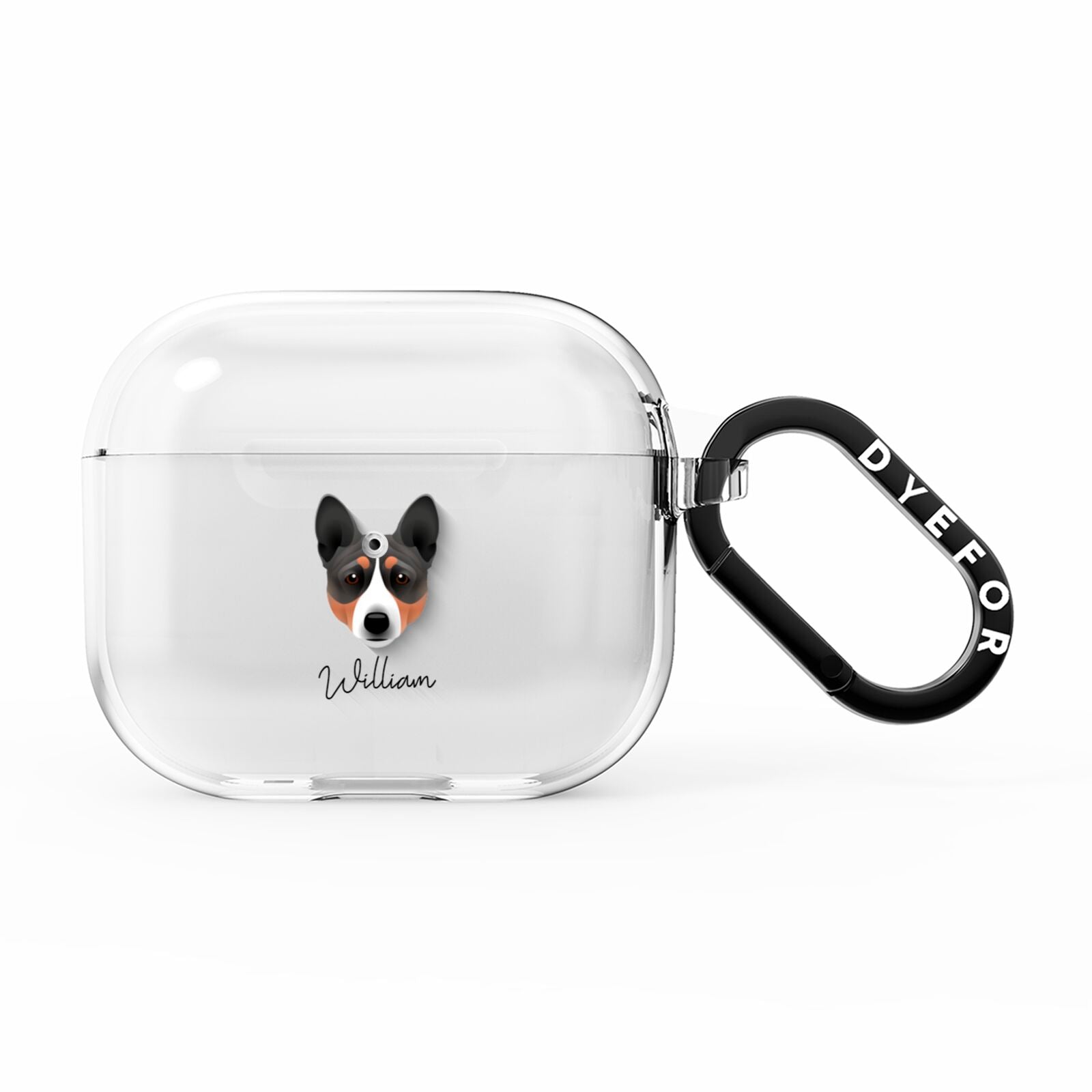 Basenji Personalised AirPods Clear Case 3rd Gen