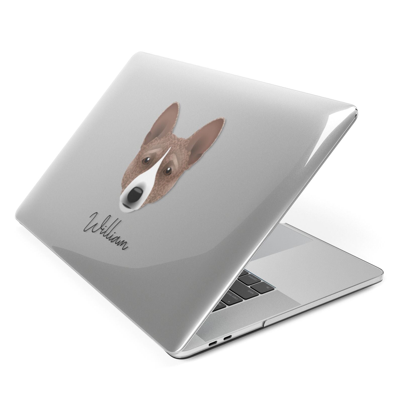 Basenji Personalised Apple MacBook Case Side View