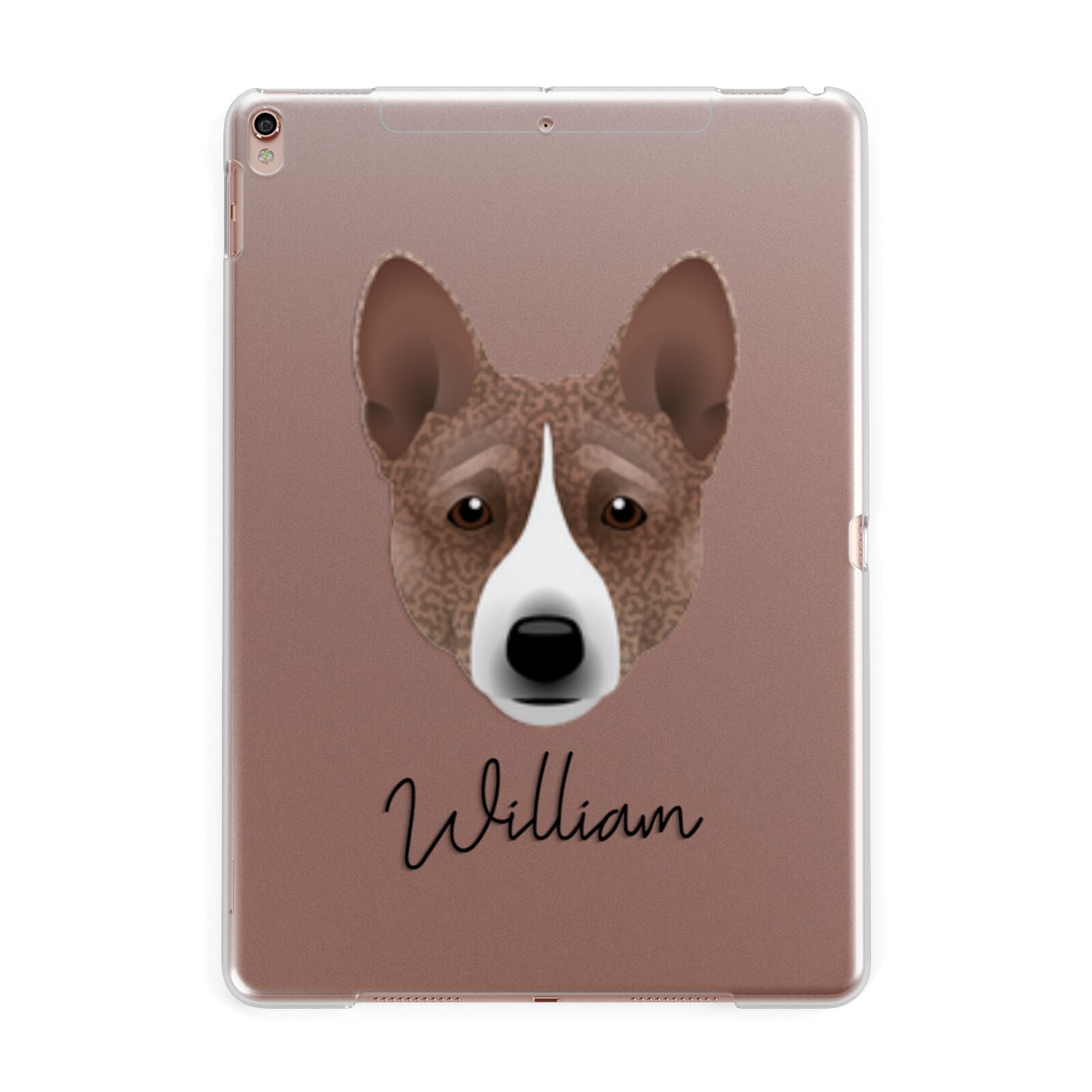 Basenji Personalised Apple iPad Rose Gold Case