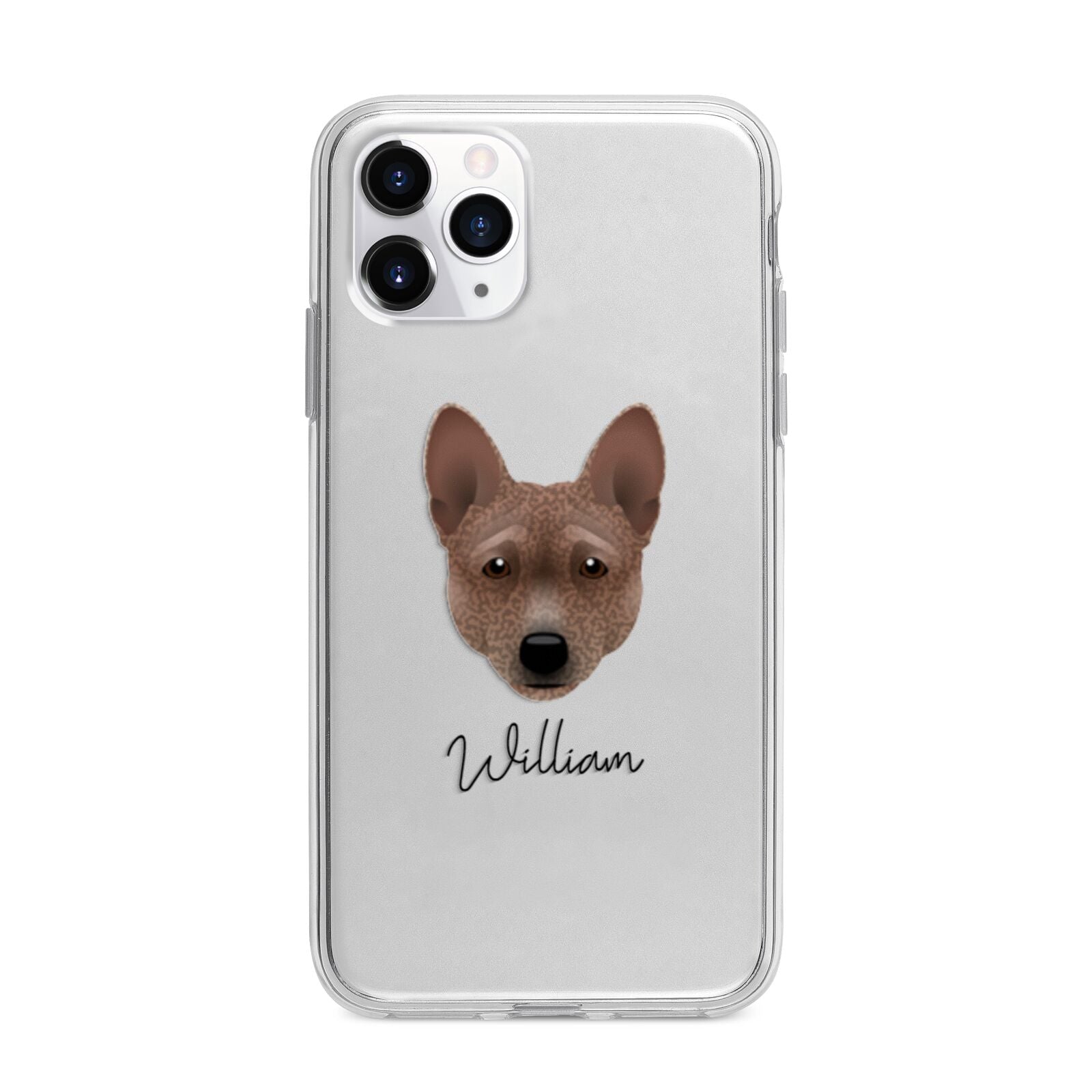 Basenji Personalised Apple iPhone 11 Pro Max in Silver with Bumper Case