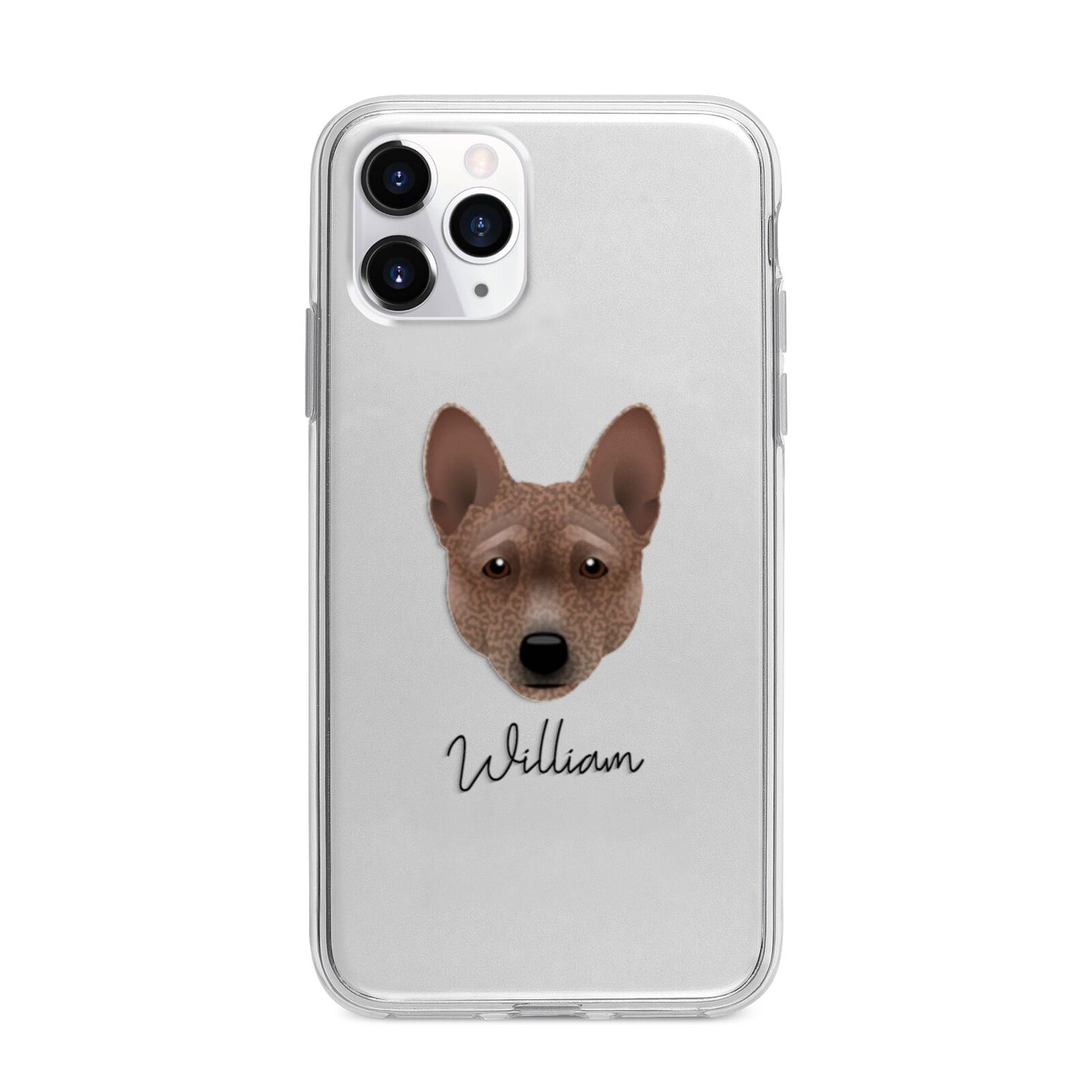 Basenji Personalised Apple iPhone 11 Pro Max in Silver with Bumper Case
