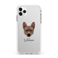 Basenji Personalised Apple iPhone 11 Pro Max in Silver with White Impact Case