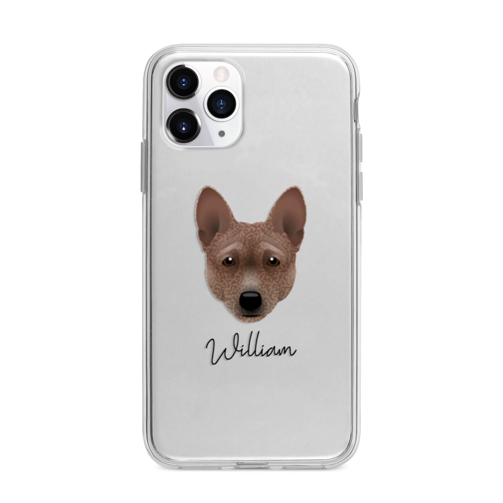 Basenji Personalised Apple iPhone 11 Pro in Silver with Bumper Case