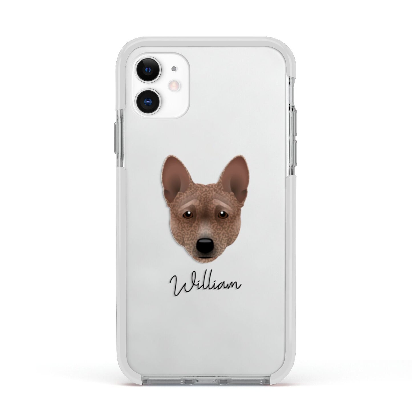 Basenji Personalised Apple iPhone 11 in White with White Impact Case