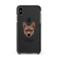 Basenji Personalised Apple iPhone Xs Max Impact Case Black Edge on Black Phone