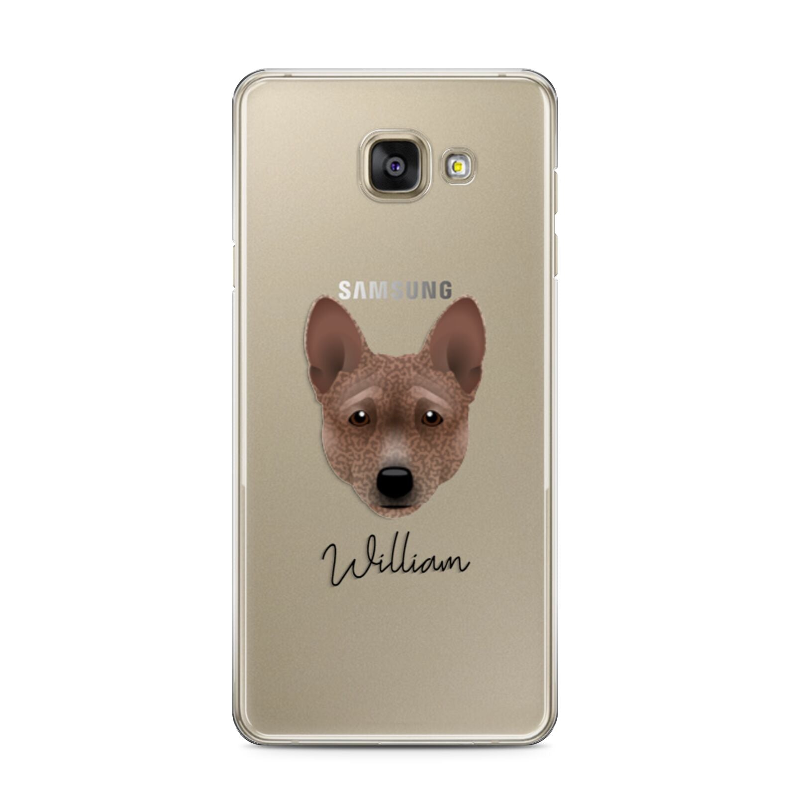 Basenji Personalised Samsung Galaxy A3 2016 Case on gold phone
