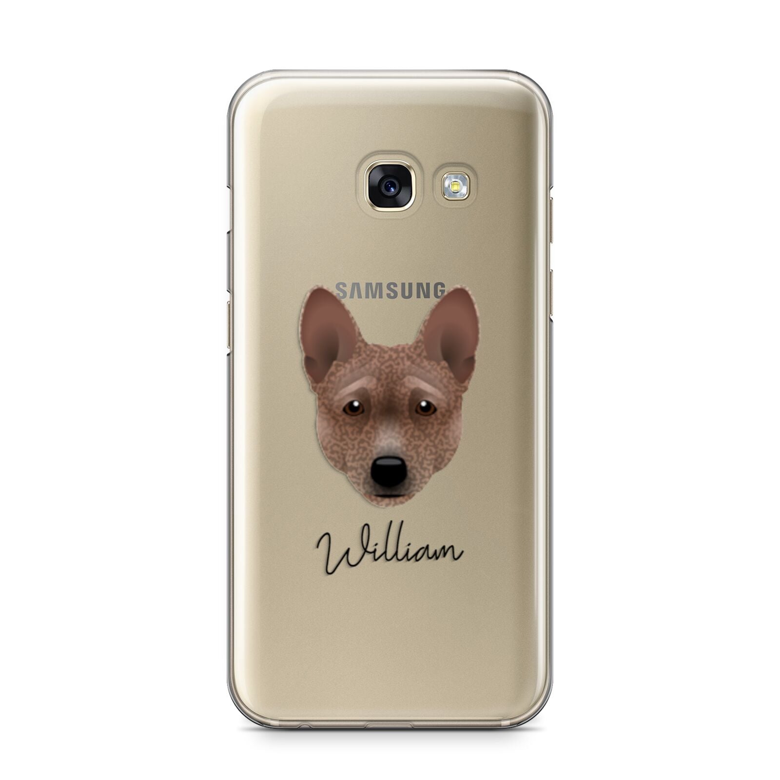 Basenji Personalised Samsung Galaxy A3 2017 Case on gold phone