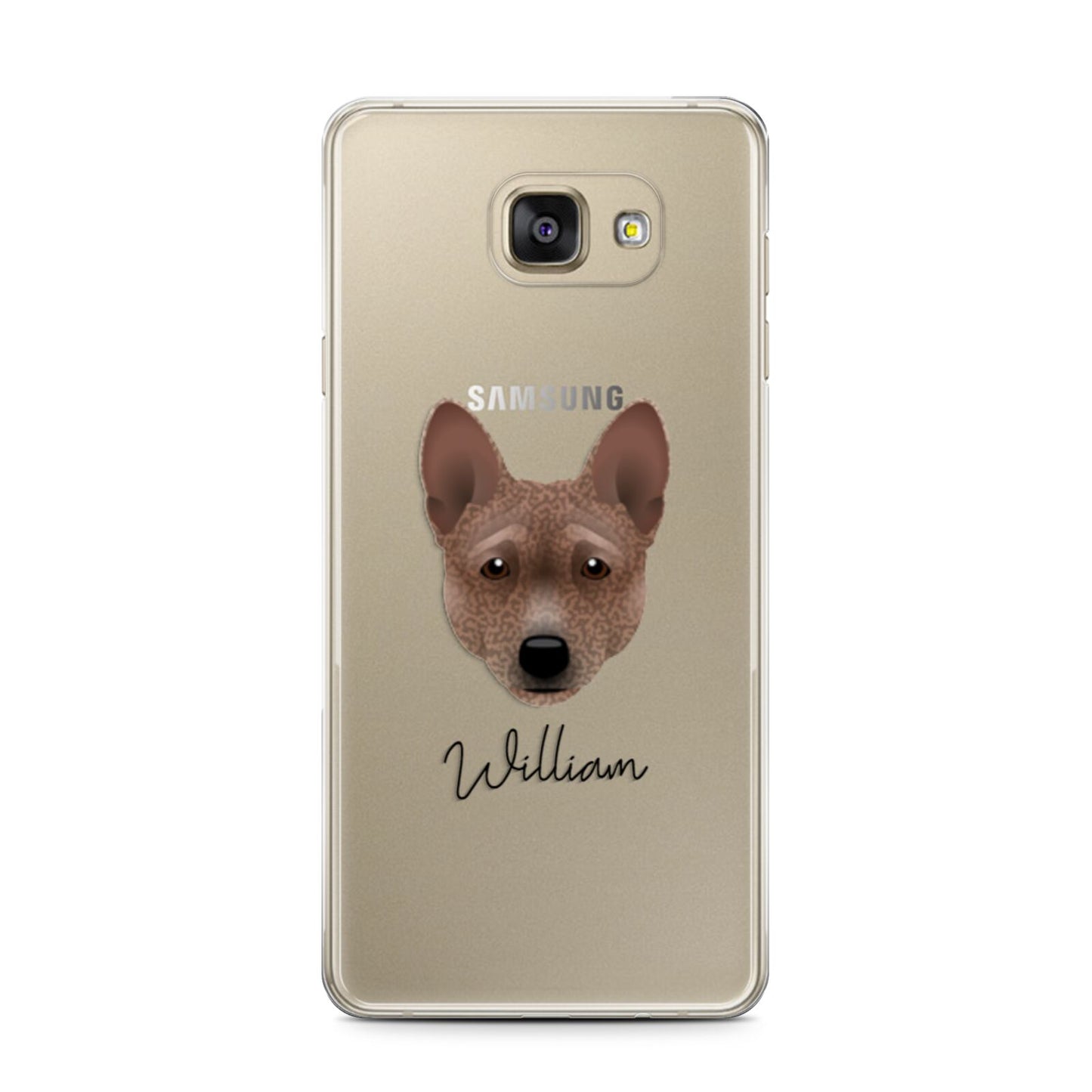 Basenji Personalised Samsung Galaxy A7 2016 Case on gold phone