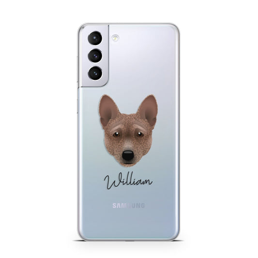 Basenji Personalised Samsung S21 Plus Phone Case
