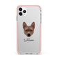 Basenji Personalised iPhone 11 Pro Max Impact Pink Edge Case