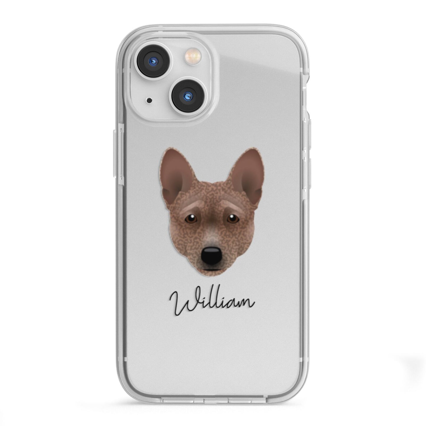 Basenji Personalised iPhone 13 Mini TPU Impact Case with White Edges