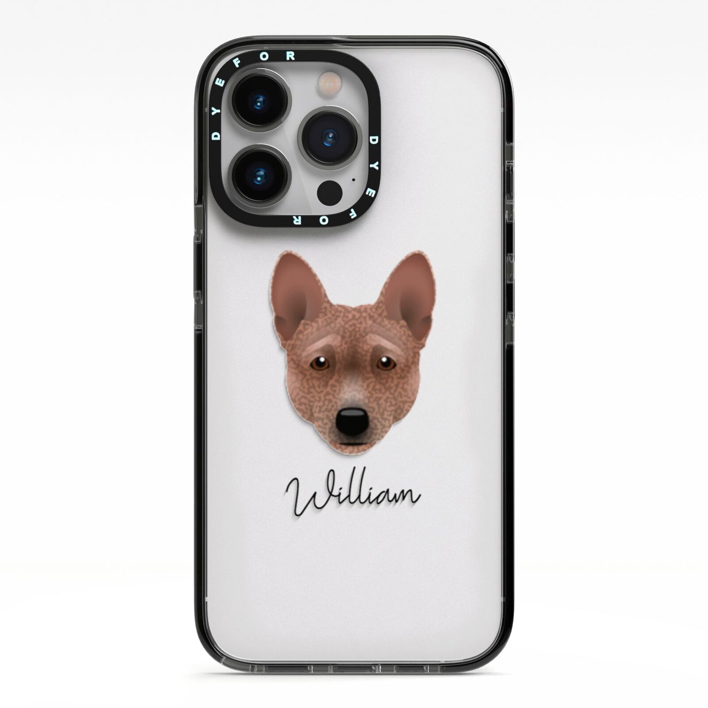 Basenji Personalised iPhone 13 Pro Black Impact Case on Silver phone
