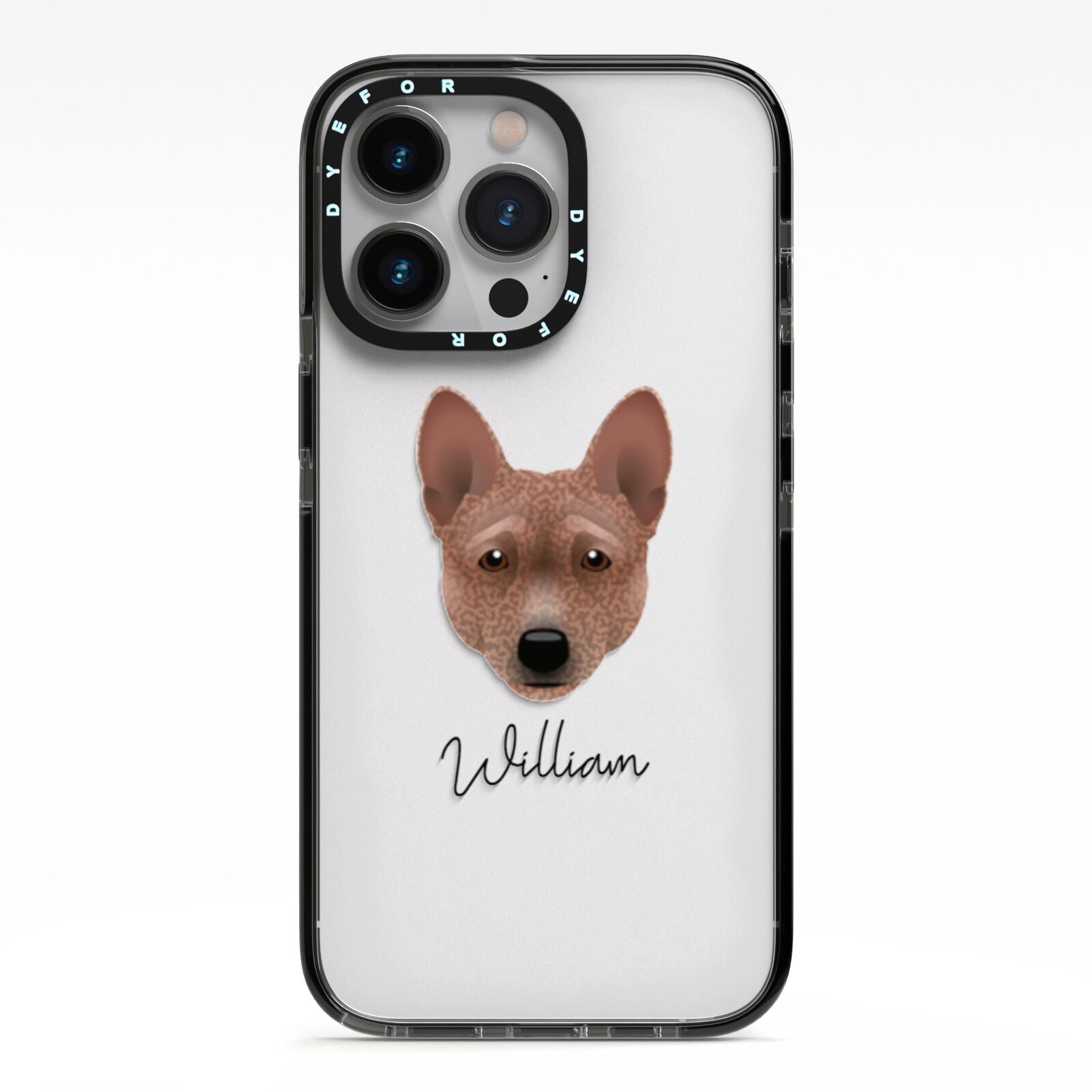 Basenji Personalised iPhone 13 Pro Black Impact Case on Silver phone