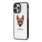 Basenji Personalised iPhone 13 Pro Max Black Impact Case Side Angle on Silver phone