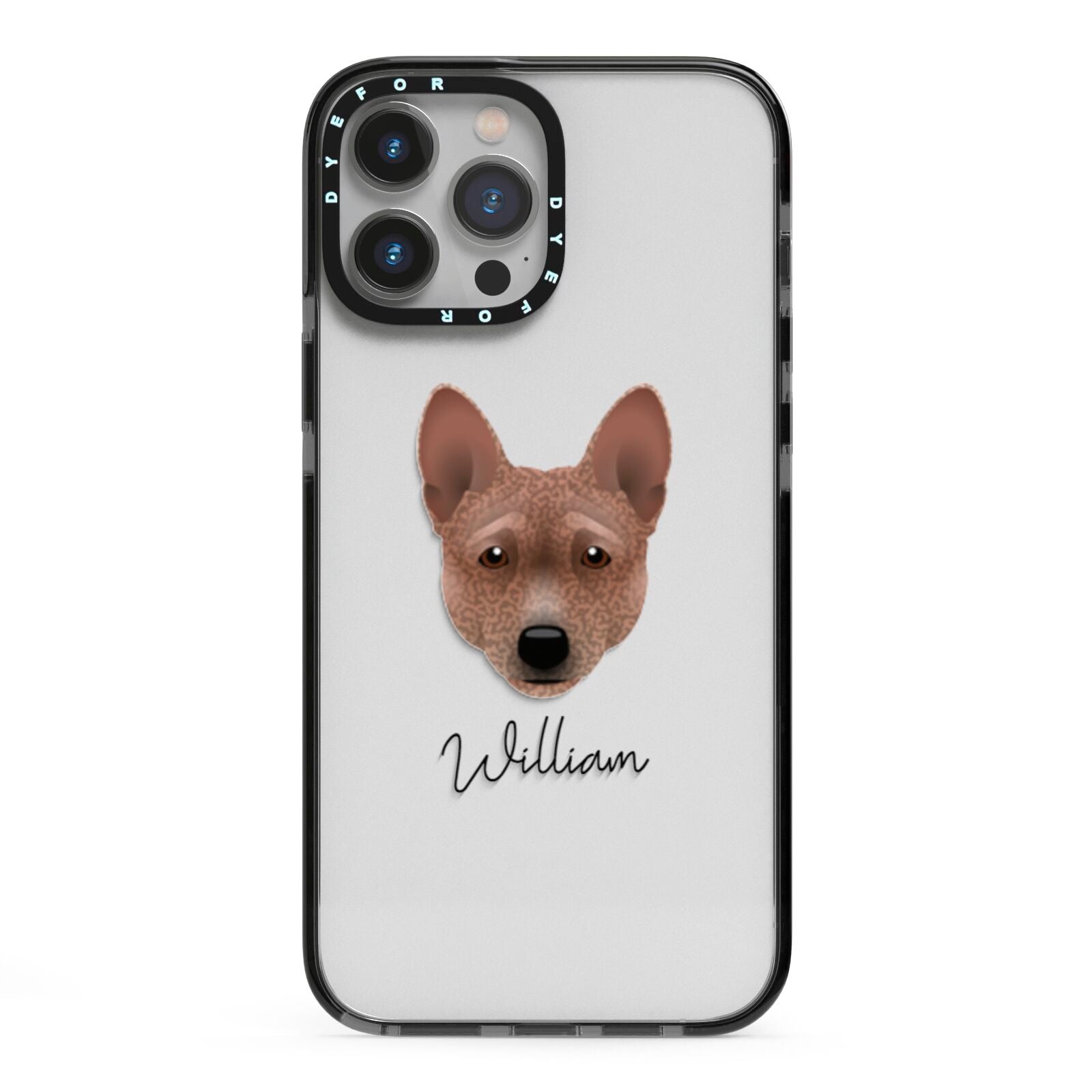 Basenji Personalised iPhone 13 Pro Max Black Impact Case on Silver phone