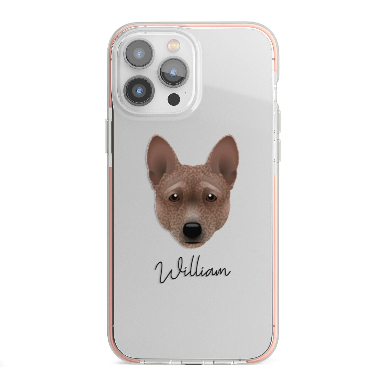Basenji Personalised iPhone 13 Pro Max TPU Impact Case with Pink Edges