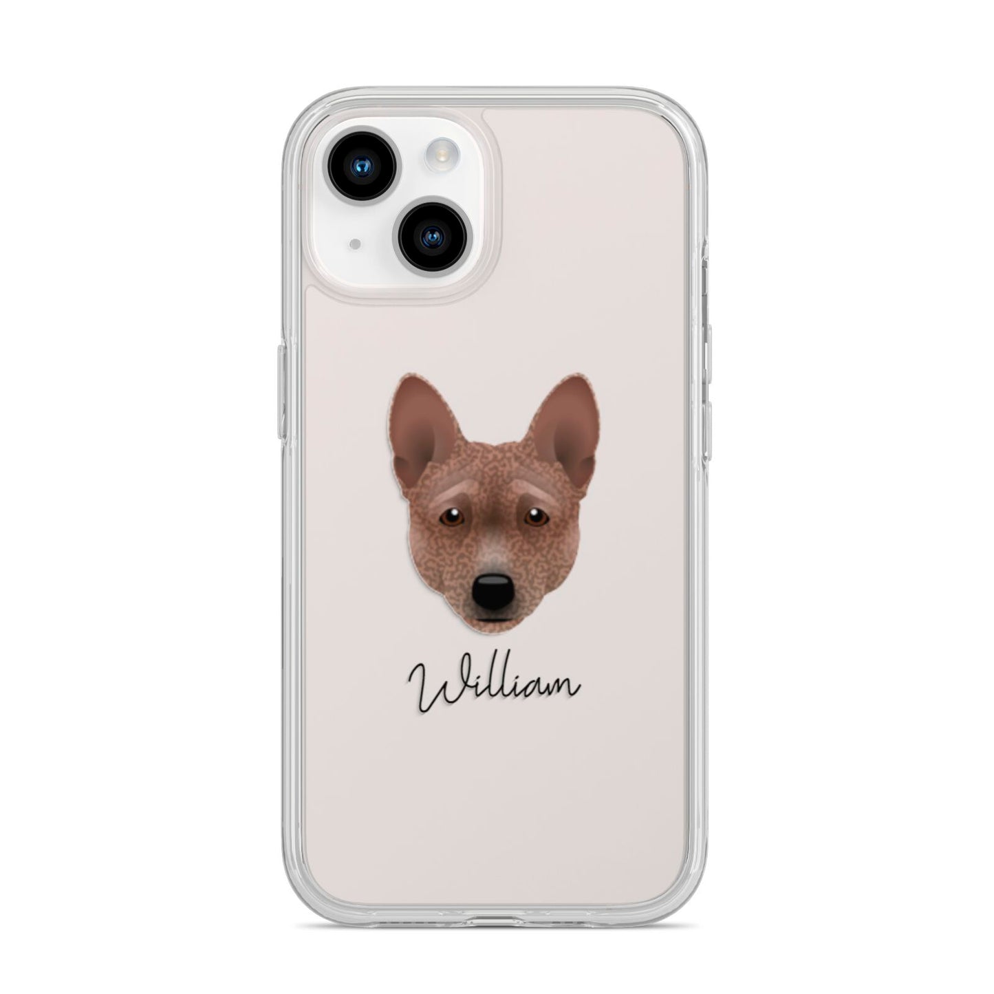 Basenji Personalised iPhone 14 Clear Tough Case Starlight