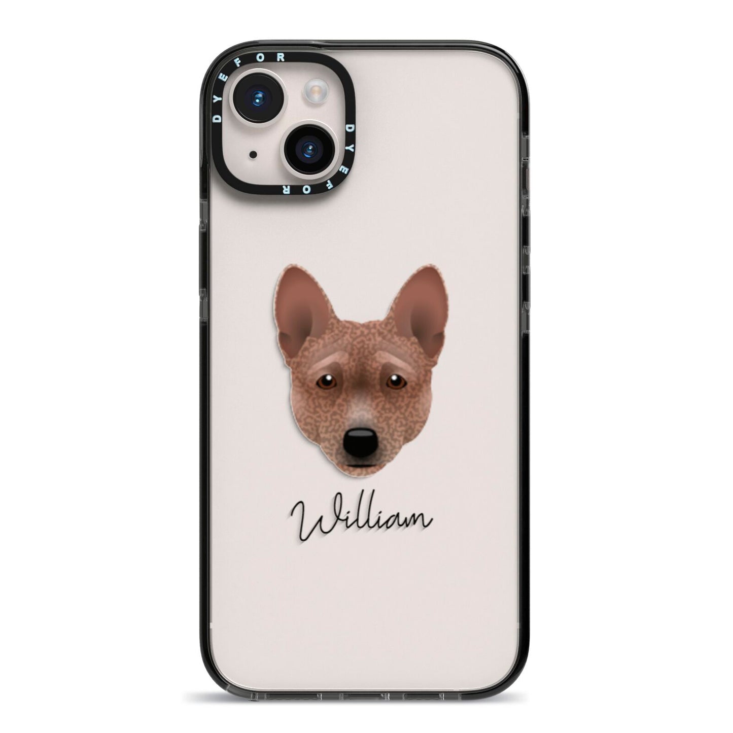 Basenji Personalised iPhone 14 Plus Black Impact Case on Silver phone