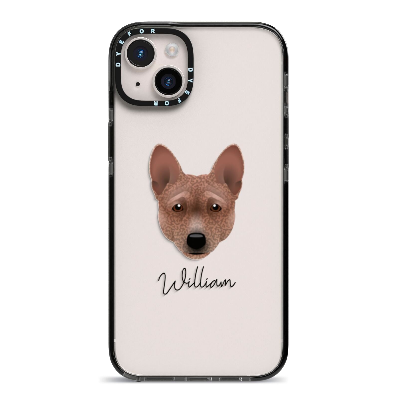Basenji Personalised iPhone 14 Plus Black Impact Case on Silver phone