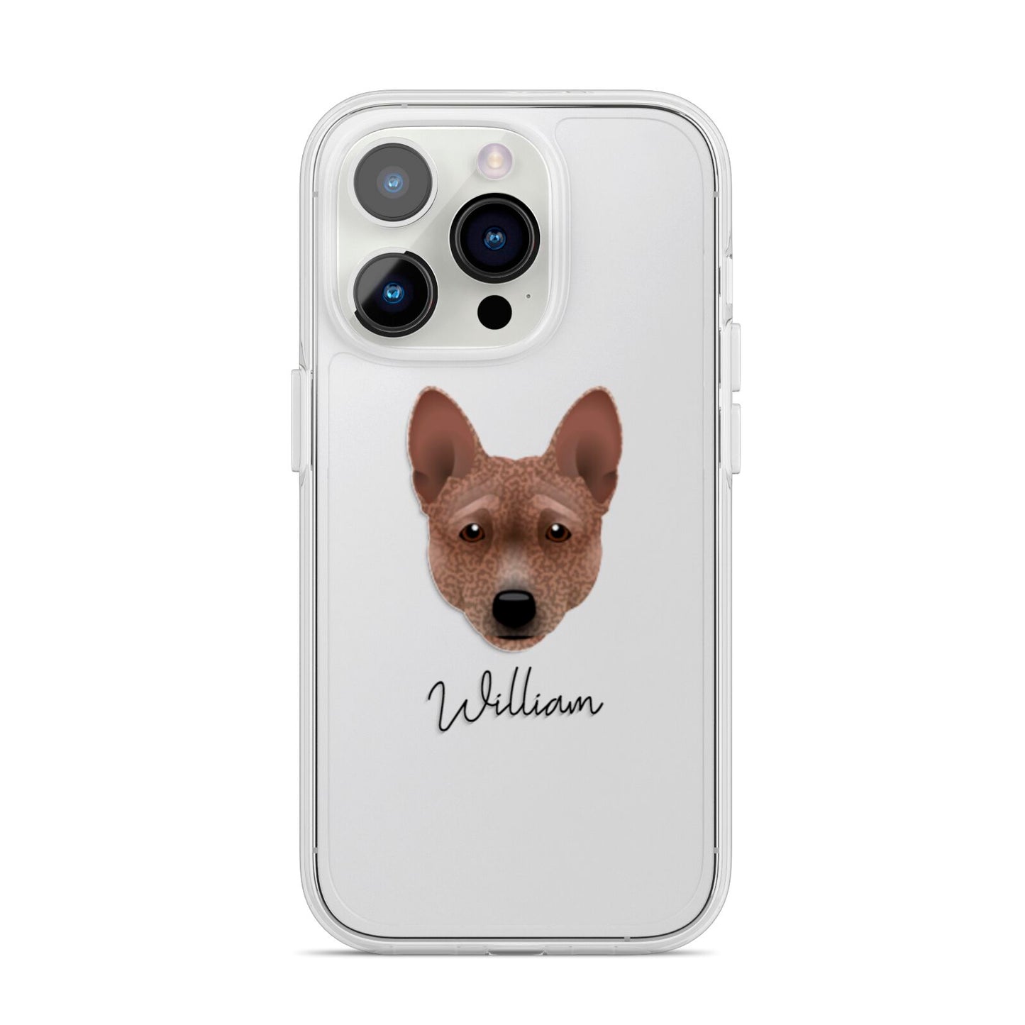Basenji Personalised iPhone 14 Pro Clear Tough Case Silver