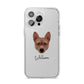 Basenji Personalised iPhone 14 Pro Max Clear Tough Case Silver