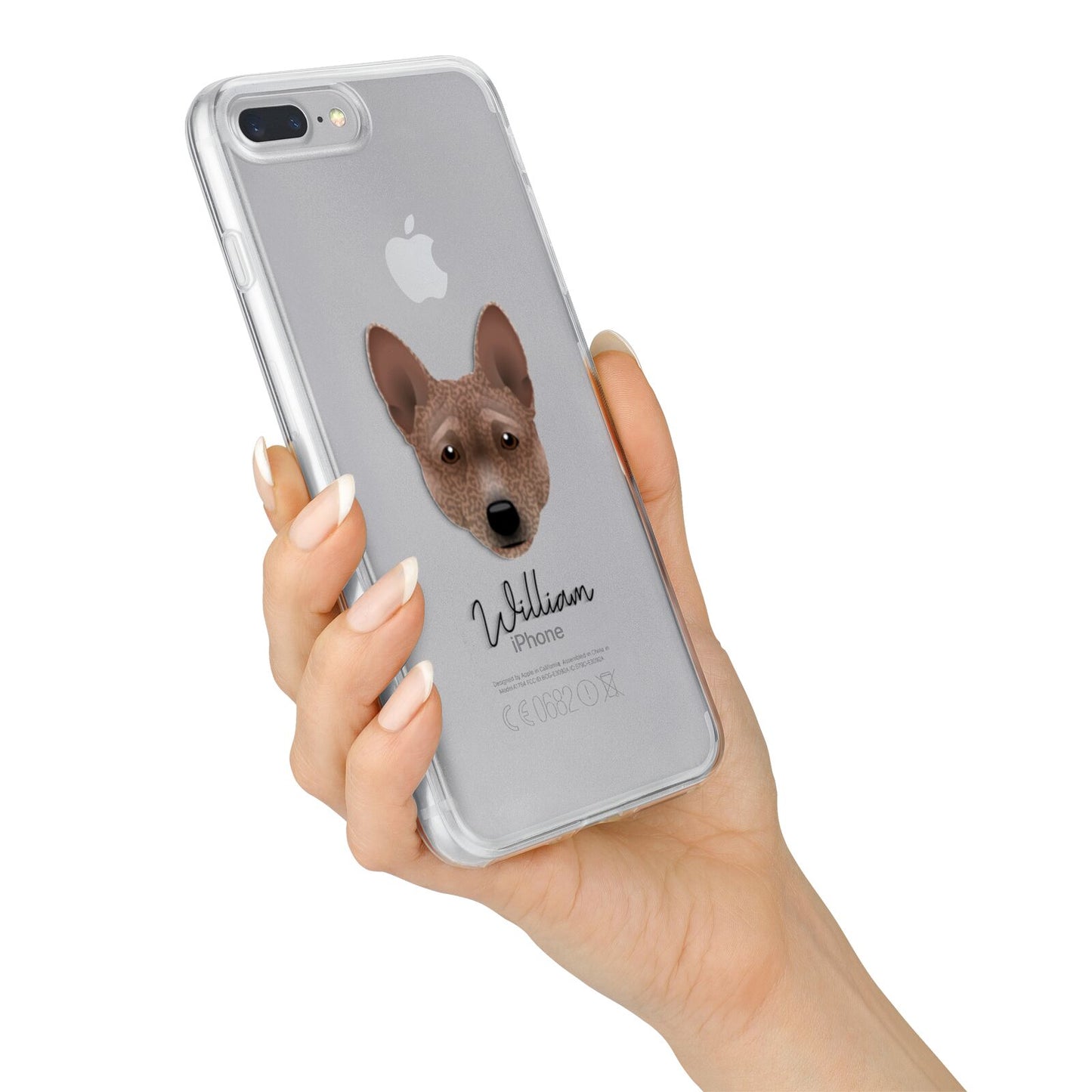 Basenji Personalised iPhone 7 Plus Bumper Case on Silver iPhone Alternative Image